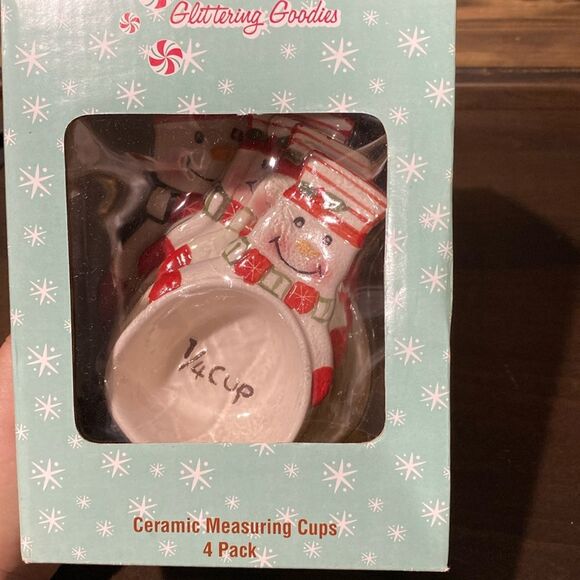 Nesting Snowmen Ceramic Christmas Measuring Cup Set - Picture 1 of 8